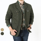 Veste Homme Mi Saison Men's Cotton Jacket Middle-Aged Leisure Suit Cotton Pure Color Thickened Suit Jacket