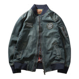 Varsity Jacket For Men Baseball Jackets Men's Denim Jacket Casual Baseball Uniform Coat Top