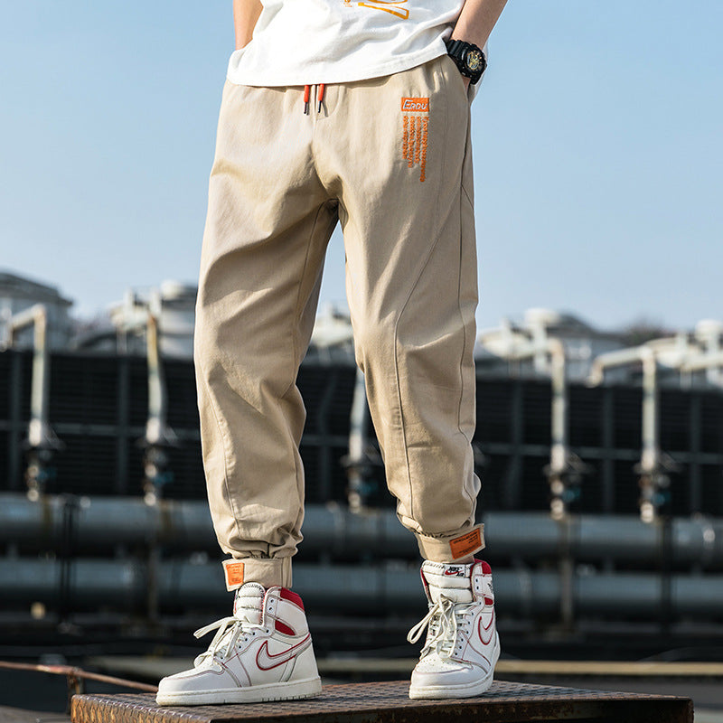 Men's Spring plus Size Retro Sports Loose Casual Trousers Men's Cargo Pant