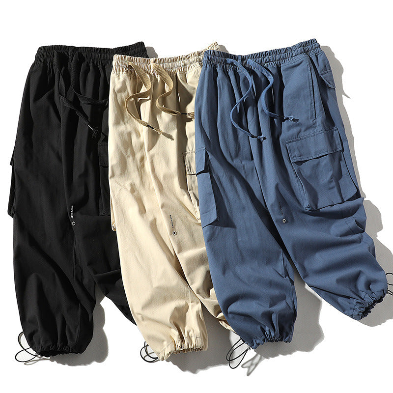 Men's Spring and Autumn Large Size Retro Sports Loose Trousers Casual Pants Men Cargo Pant