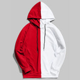 Split Hoodie Demons and Angels Solid Color Stitching Hooded
