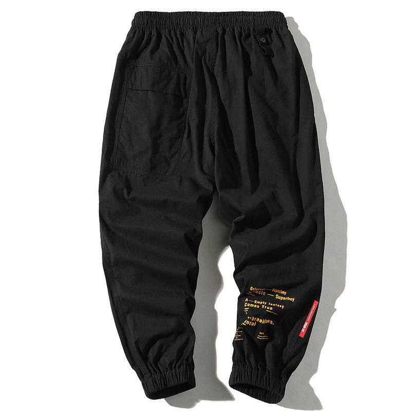 Men's Spring plus Size Retro Sports Straight Loose Trousers Casual Pants Men's Men Cargo Pant