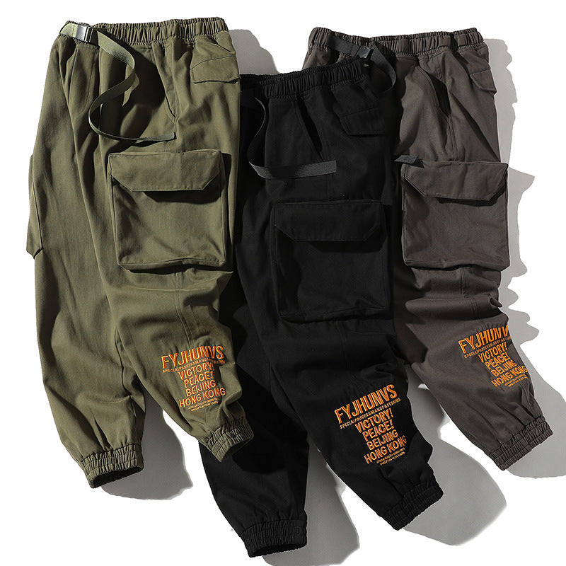 Men's Clothing Spring Casual Pants plus Size Retro Sports Trousers Loose Men's Cargo Pant