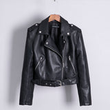Hot Pink Motorcycle Jacket Small Leather Coat Women's Short Spring and Autumn Student Pu Slim Belt Biker's Leather Jacket Coat