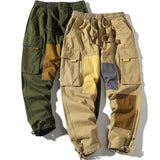 Men's Spring plus Size Loose Retro Sports Color Matching Straight Men's Casual Pants Men Cargo Pant