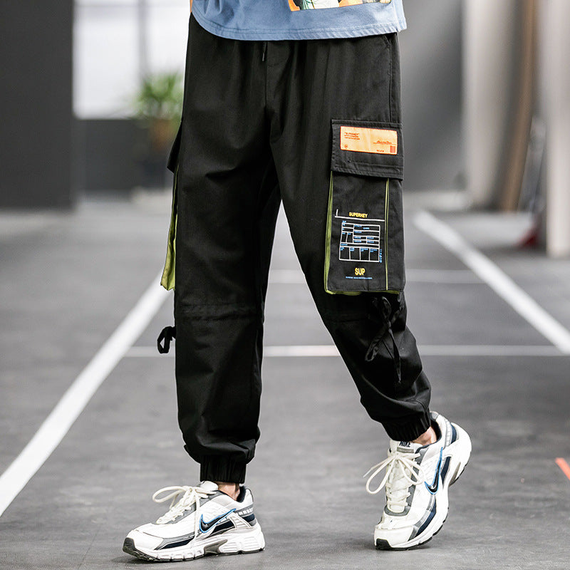 Men's Spring plus Size Retro Sports Trousers Loose Men's Casual Pants Men Cargo Pant