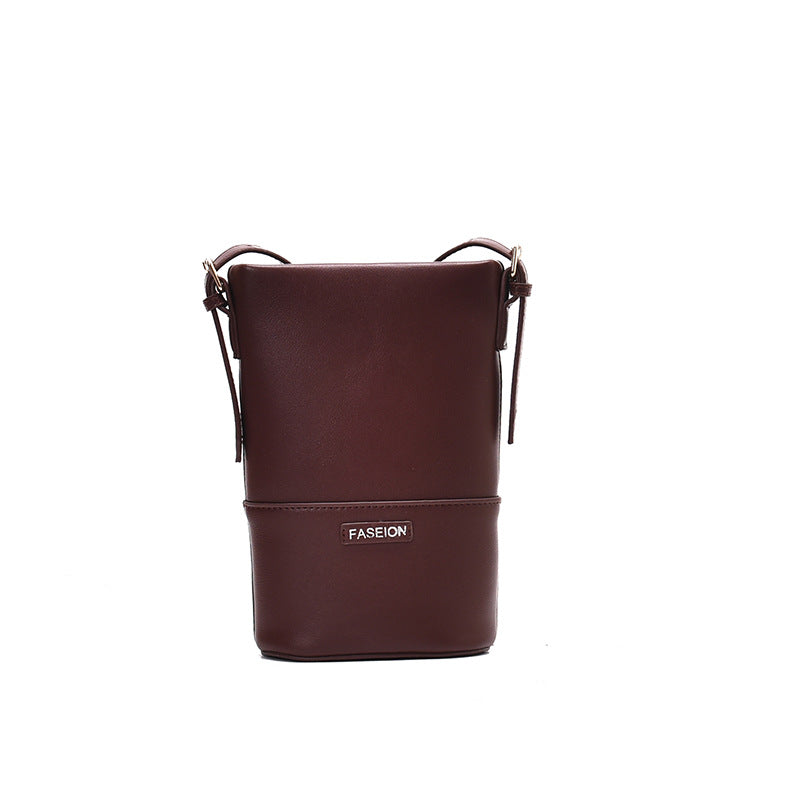 Single Cross Body Bucket Bag Simple Stylish Cool Crossbody Bag