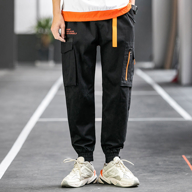 Men's Spring plus Size Loose Casual Pants Retro Sports Trousers Men's Men Cargo Pant