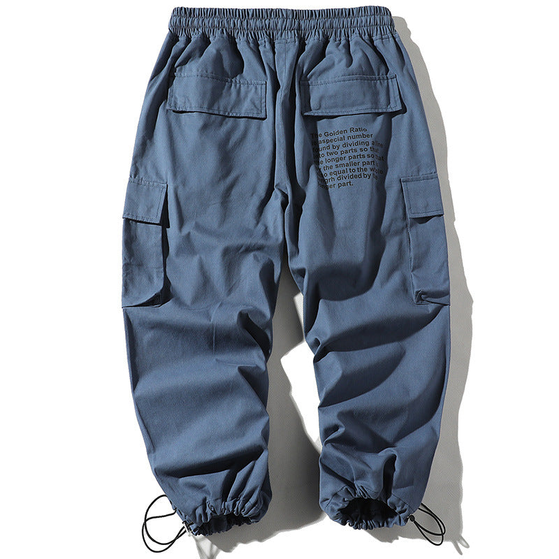 Men's Spring and Autumn Large Size Retro Sports Loose Trousers Casual Pants Men Cargo Pant