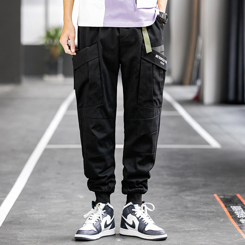 Men's Spring plus Size Retro Sports Trousers Loose Casual Pants Men's Men Cargo Pant