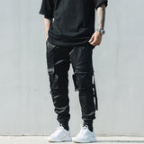 Spring and Summer Men's Large Size Retro Sports Trousers Ribbon Ribbon Exercise Casual Men's Clothes Trousers Men Pants