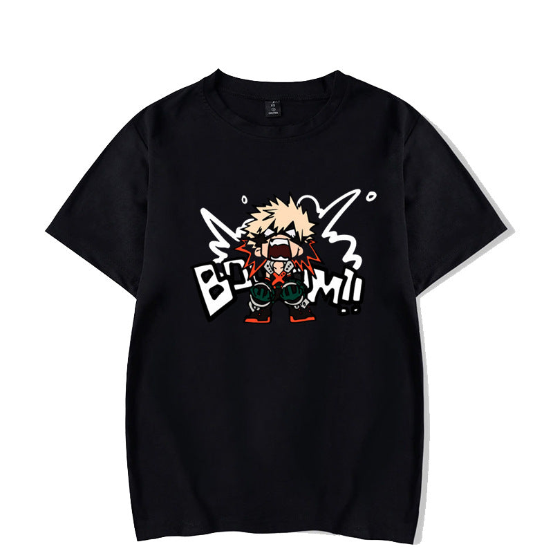 Anime Tshirts Aesthetic Men's Shirt Men's Short Sleeve Short T-shirt Casual Loose Polot Shirt Top Men