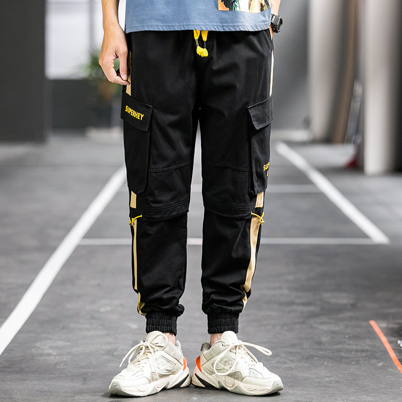 Men's Spring plus Size Loose Casual Pants Trousers Retro Sports Men's Men Cargo Pant