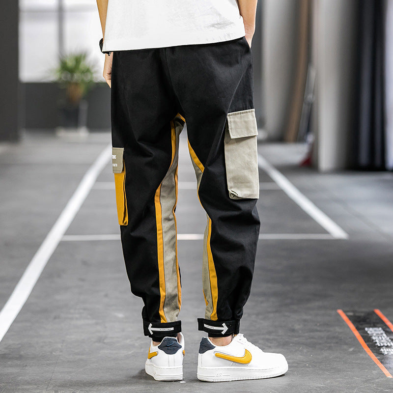 Men's Spring and Autumn Large Size Retro Sports Casual Pants Loose Trousers Men's Cargo Pant