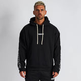 Gyms Fitness Men's Sports Hoodie Bodybuilding Workout Jogging Men's Athletic Sweatshirts Men's Pullover Hooded Sweatshirt Outdoor Running Sports Casual Jacket Loose Sweater