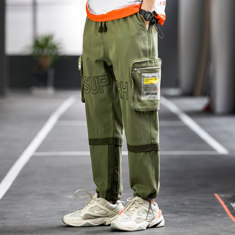 Men's Spring and Autumn plus Size Exercise Pants Loose Men's Casual Pants Men Cargo Pant