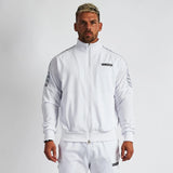 Gyms Fitness Men Sports Hoodie Bodybuilding Workout Jogging Men's Athletic Sweatshirts Spring and Autumn Sports Zipper Sweater Outdoor Running Leisure Loose-Fitting Coat Top