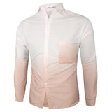 Men's Gradient Color Long-Sleeved Shirt Fashionable Casual Shirt Men Shirt
