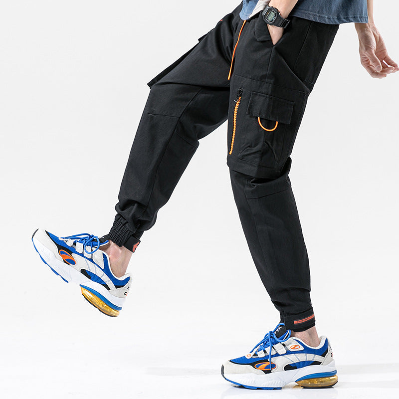 Men's Spring plus Size Loose Retro Sports Casual Pants Trousers Men's Men Cargo Pant