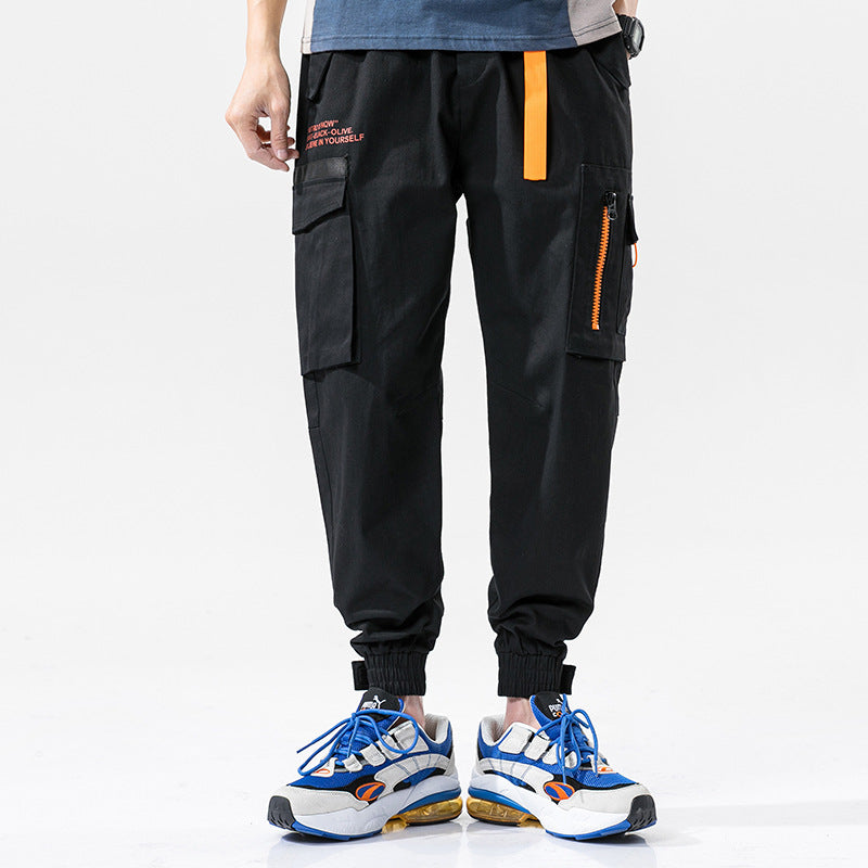 Men's Spring plus Size Loose Retro Sports Casual Pants Trousers Men's Men Cargo Pant