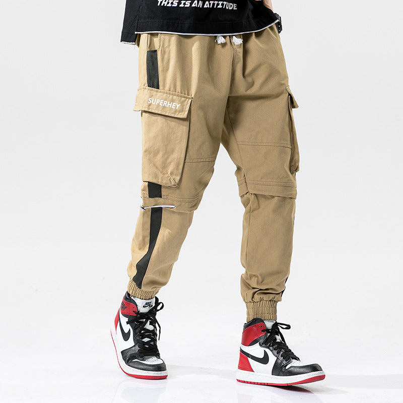 Men's Clothing Spring Casual Pants plus Size Retro Sports Trousers Loose Men's Cargo Pant