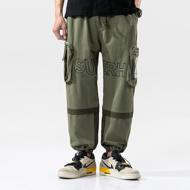 Men's Spring and Autumn Large Size Retro Sports Trousers Loose Men's Casual Pants Men Cargo Pant