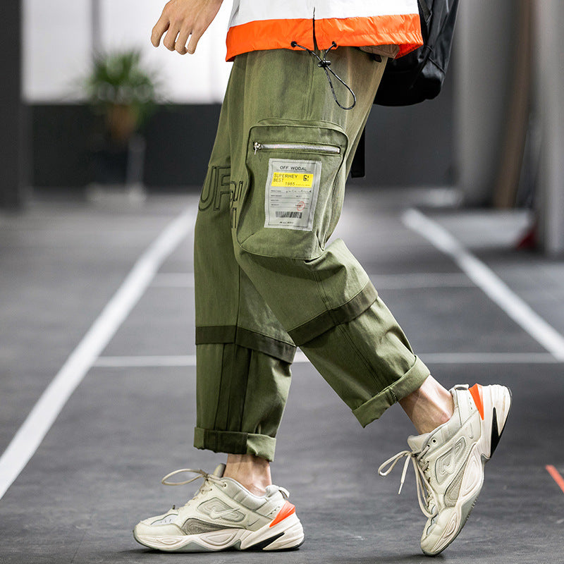 Men's Spring and Autumn plus Size Exercise Pants Loose Men's Casual Pants Men Cargo Pant