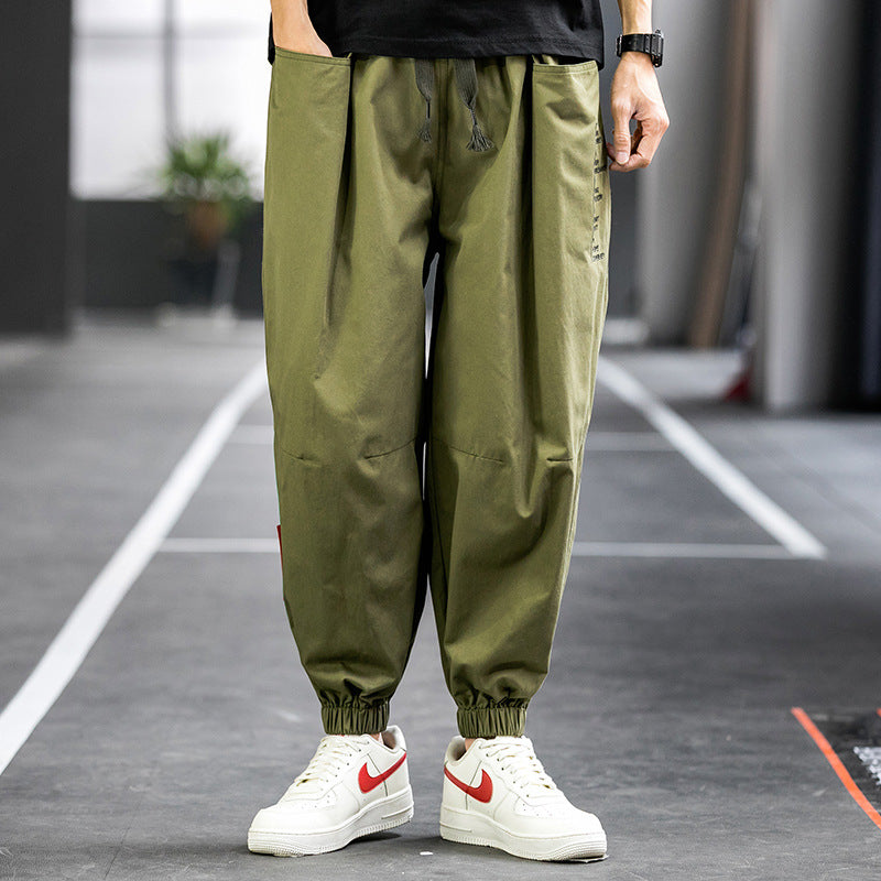 Men's Spring plus Size Retro Sports Trousers Loose Casual Pants Men's Men Cargo Pant