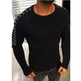 Men's Slim-Fit Long-Sleeved round Neck Sweater Top