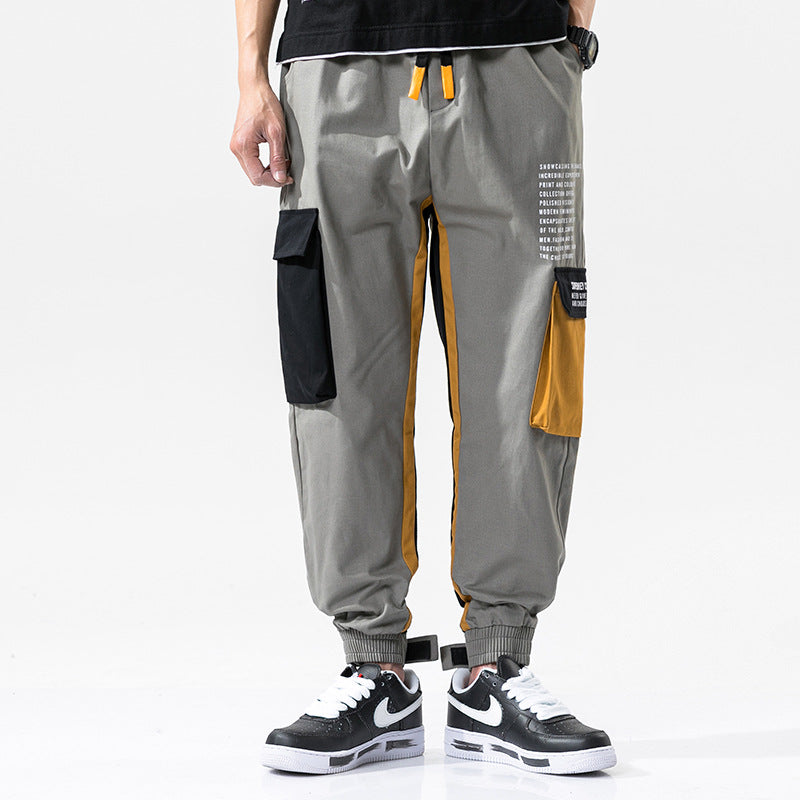 Men's Spring Casual Pants plus Size Retro Sports Loose Trousers Men's Cargo Pant