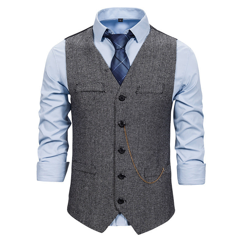 Tuxedo Vests Men Suit Vest plus Size Business Men's Suit Vest