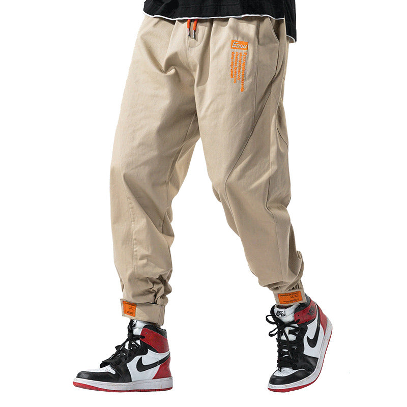 Men's Spring plus Size Retro Sports Loose Casual Trousers Men's Cargo Pant