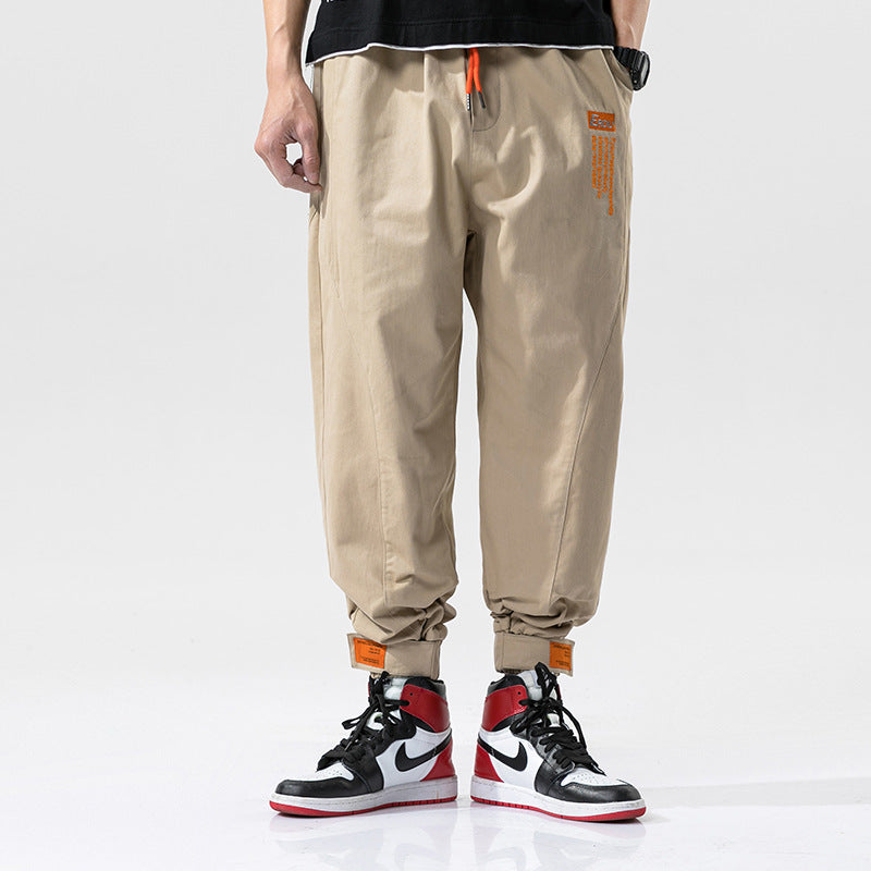 Men's Spring plus Size Retro Sports Loose Casual Trousers Men's Cargo Pant