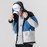 Men's Spring and Autumn Large Size Loose Retro Sports Jacket Men's Color Matching Casual Jacket Men's Jacket