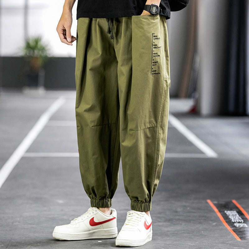 Men's Spring plus Size Retro Sports Trousers Loose Casual Pants Men's Men Cargo Pant