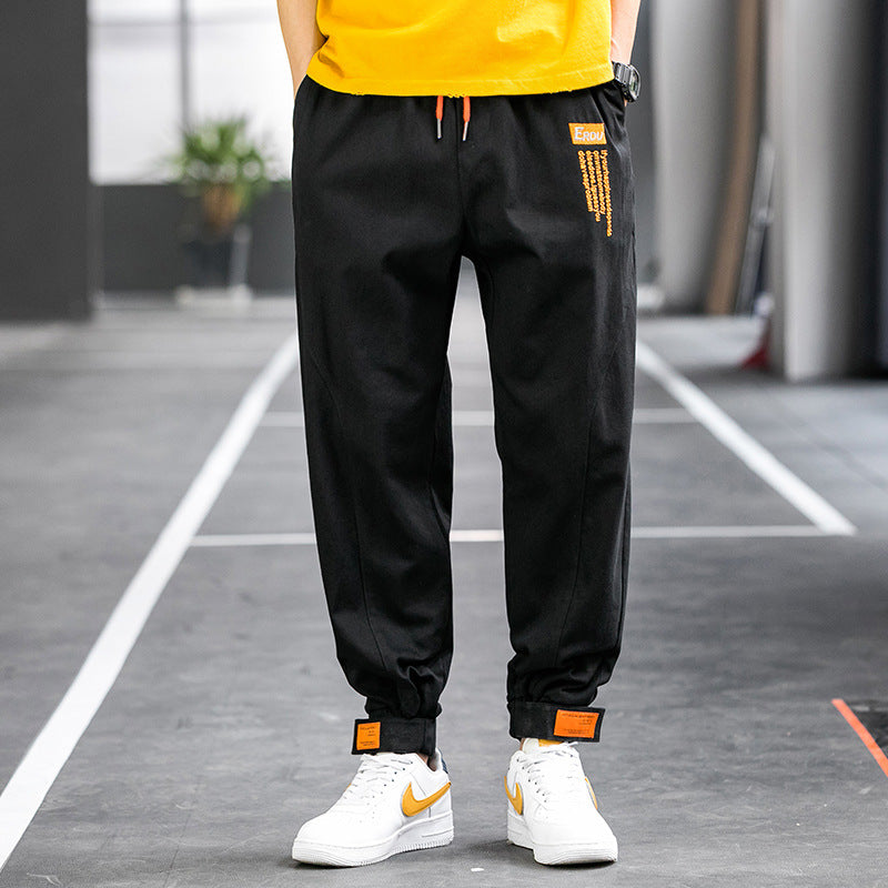 Men's Spring plus Size Sports Loose Casual Trousers Solid Color Men's Men Cargo Pant