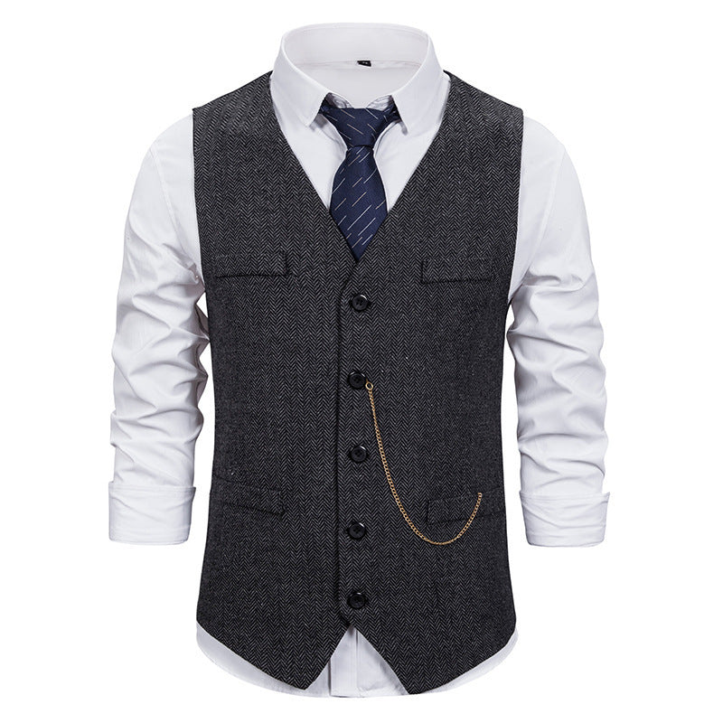Tuxedo Vests Men Suit Vest plus Size Business Men's Suit Vest