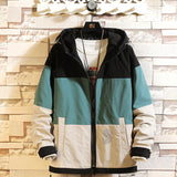 Men's Spring and Autumn Large Size Retro Long-Sleeved Shirt Baggy Coat Men's Color Matching Casual Men's Jacket
