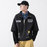 Men's Fall plus Size Loose Retro Long-Sleeved Jacket Casual Jacket Men Jacket