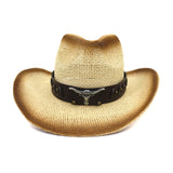 Wester Hats Western Straw Cowboy Hat Beach Hat Outdoor Seaside Sun Visor