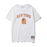 A Ape Print T Shirt Basketball Joint Sports Short Sleeve Cotton Casual T-shirt Summer Crew Neck Short T-shirt