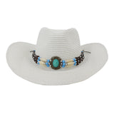 Wester Hats Beach Hat Sun Hat Broad-Brimmed Hat Straw Cowboy Hat
