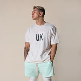 jogging shorts for men Slim Fit Muscle Gym Men Shorts Spring/Summer Sports Trend Muscle Workout Men's T-shirt Crew Neck Solid Color plus Size Casual Simple Short Sleeve