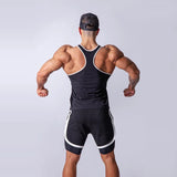 jogging shorts for men Slim Fit Muscle Gym Men Shorts Summer Sports Outdoor Casual Vest Men Solid Color Slim Fit