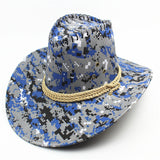Bullhide Denim Hat Summer Men's Sunhat Camouflage Wide Brim Western Cowboy Hat