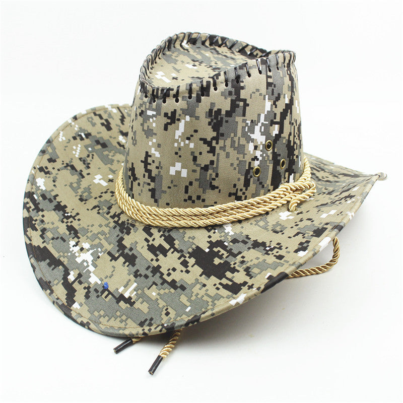 Bullhide Denim Hat Summer Men's Sunhat Camouflage Wide Brim Western Cowboy Hat