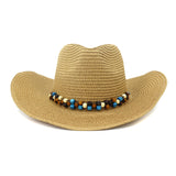 Wester Hats Western Straw Cowboy Hat Men Women Beach Hat Sun Protection Sun Hat