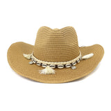 Wester Hats Western Straw Cowboy Hat Hat Outdoor Seaside Beach Hat Sun Visor