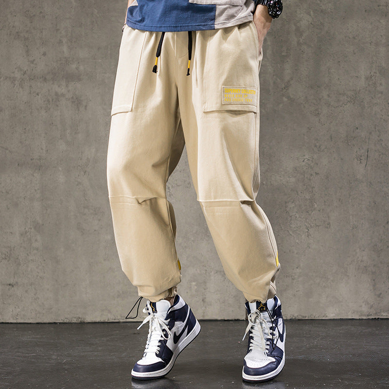 Men's Spring plus Size Retro Sports Loose Casual Pants Trousers Men's Cargo Pant