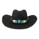 Wester Hats Beach Hat Sun Hat Broad-Brimmed Hat Straw Cowboy Hat